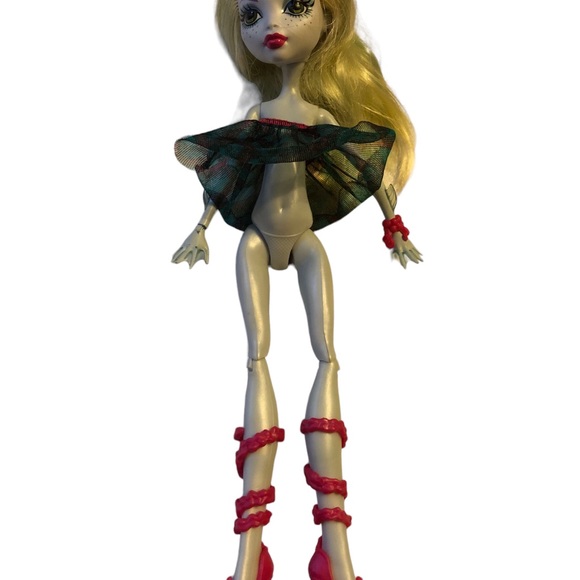 Monster High Lagoona Blue Doll Fins pink shoes & bracelet - Picture 5 of 12